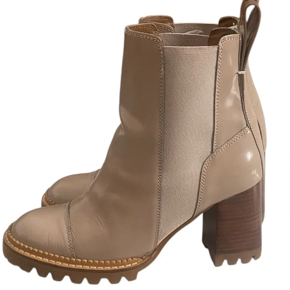 See by Chloe Mallory Chelsea lug sole boots(Dark Beige) - Picture 4 of 12